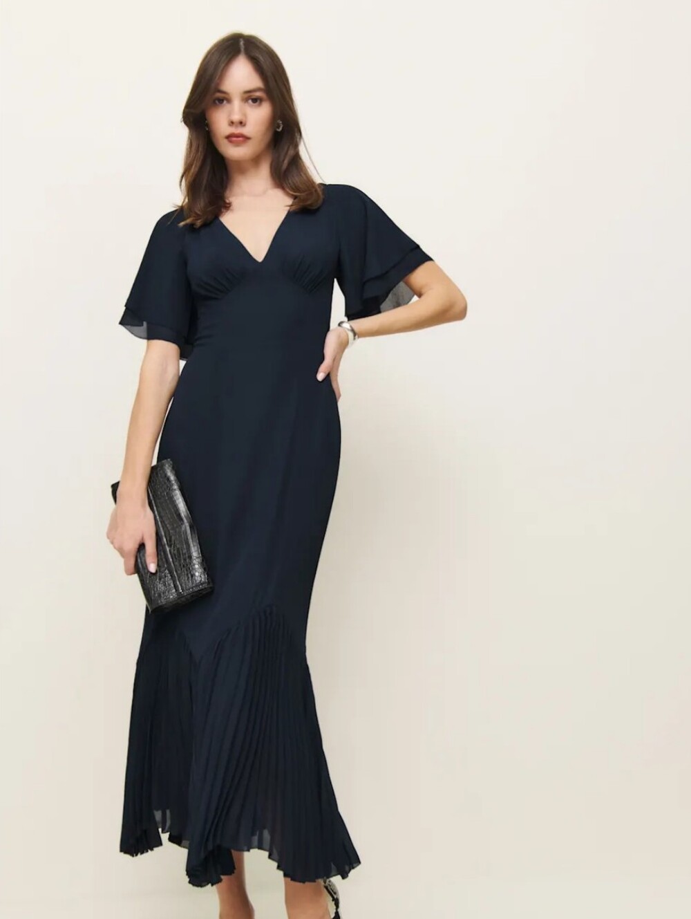 Reformation Salvia Dress Size 6 Navy